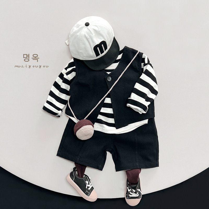 Picture of Jane Chao Feng ~ Spring and Autumn New Boys and Girls Japanese Korean Style Waistcoat Children's Retro Simple All-match Vest