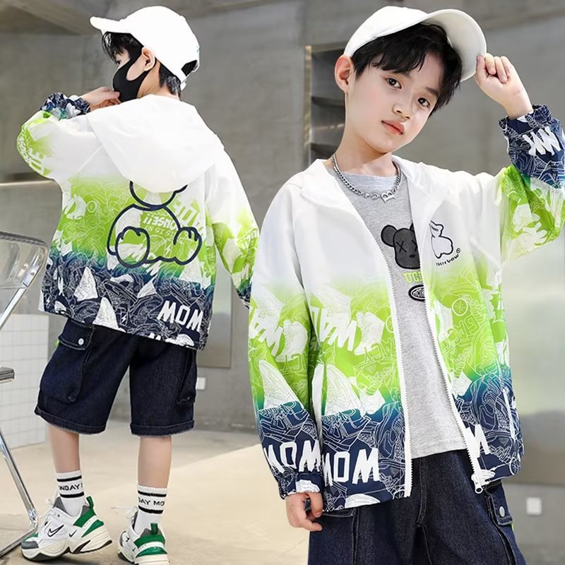 Picture of Children's Clothing Boys Summer Sun Protection Jacket 2023 New Kidsren's Summer Sun Protection Clothing Thin Medium and Large Kidsren's Summer Trendy