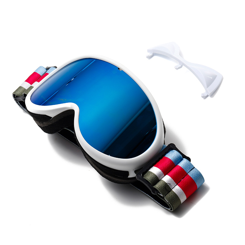 Picture of Big Children's Colorful Cute Rabbit Cat Ears Double Layer Anti-fog Children's Ski Goggles Outdoor Windproof Climbing Eye Glasses