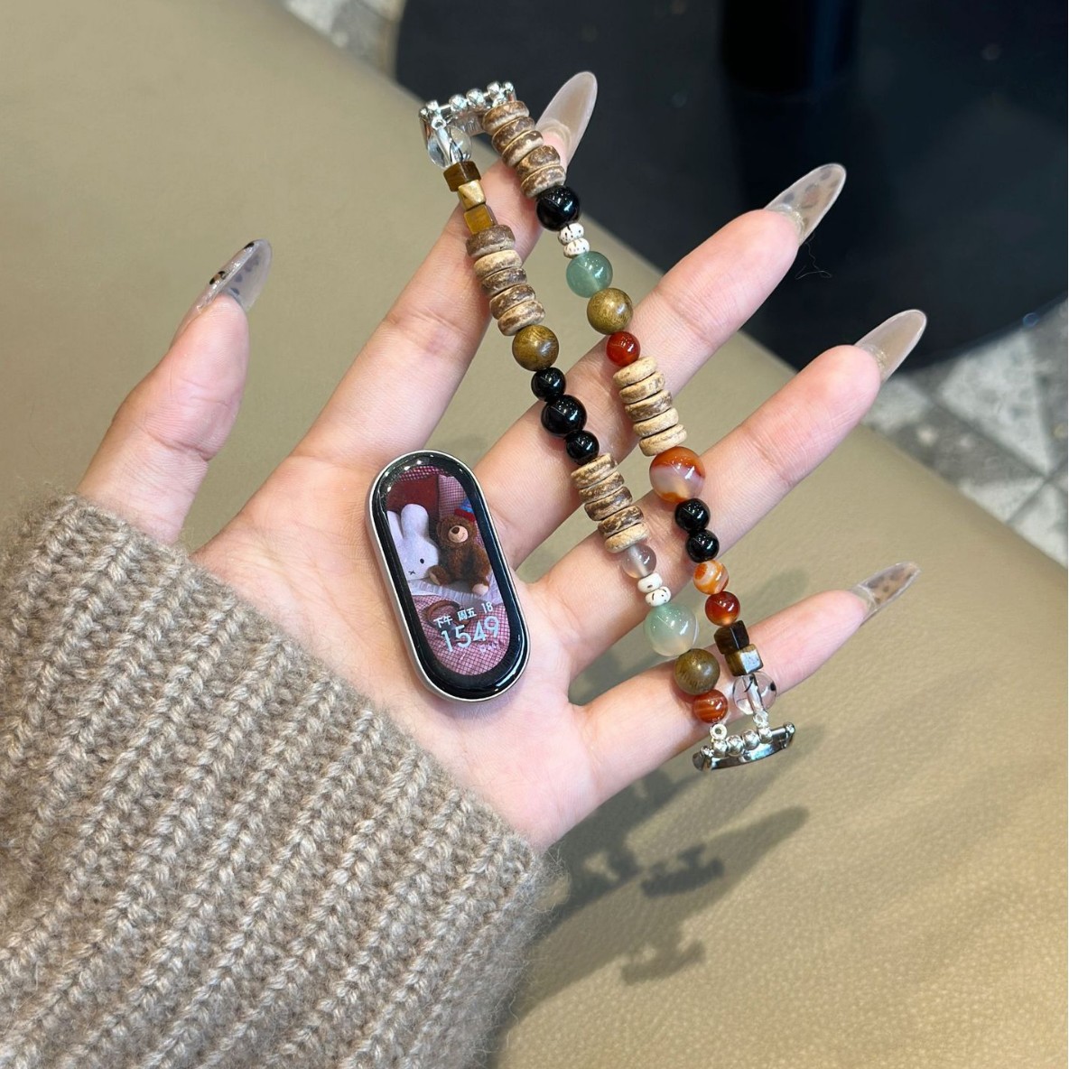 For millet bracelet 8 strap 9 generation beaded agate national tide millet 7/6/5/4/3NFC national wind millet strap