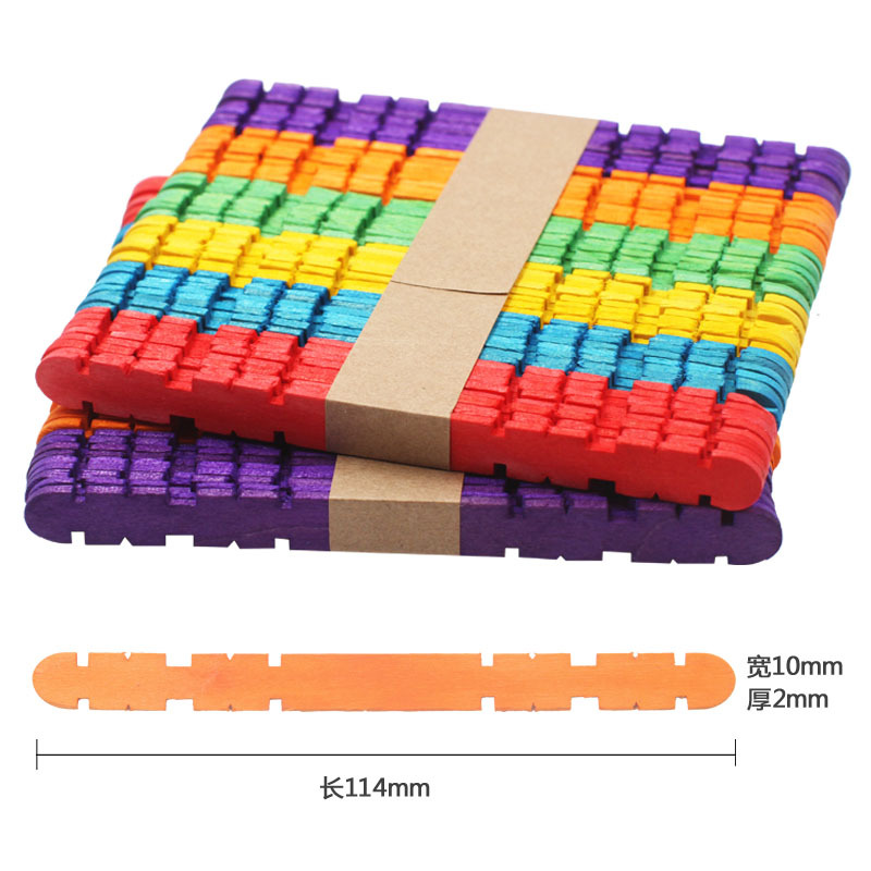 Picture of Color Popsicle Stick Ice Cream Stick Color Popsicle Stick Children's Handmade DIY Kindergarten Educational Area Material
