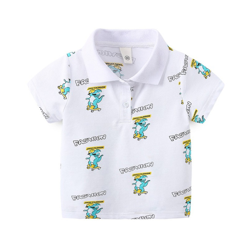 Picture of Boys' Summer Short-sleeved T-shirt Children's Round Collar Shirt Baby's Three-dimensional Cartoon Casual Short-sleeved Top New Fashionable