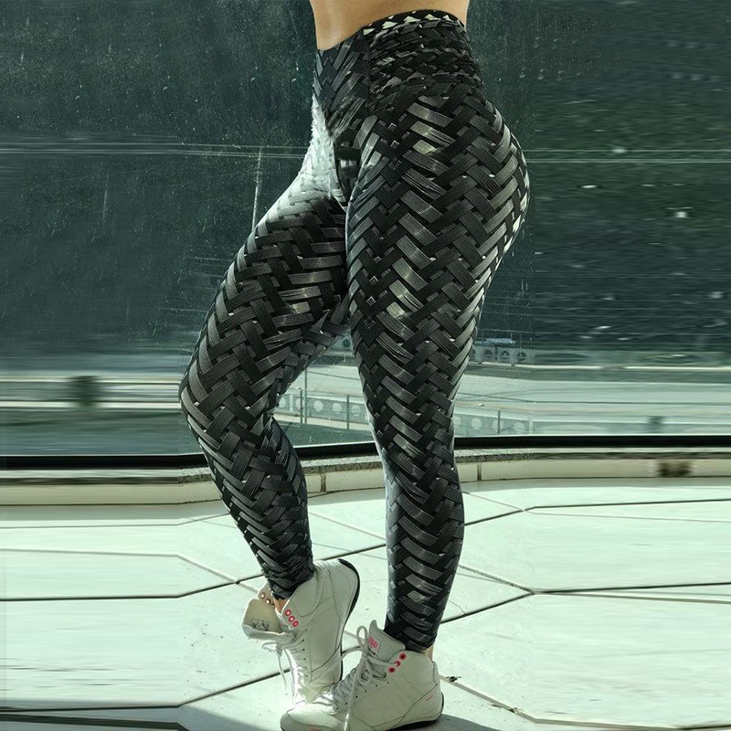 Picture of Spot supply cross-border Wish Amazon Ebay water droplets sweat beads high waist printed leggings sports yoga pants