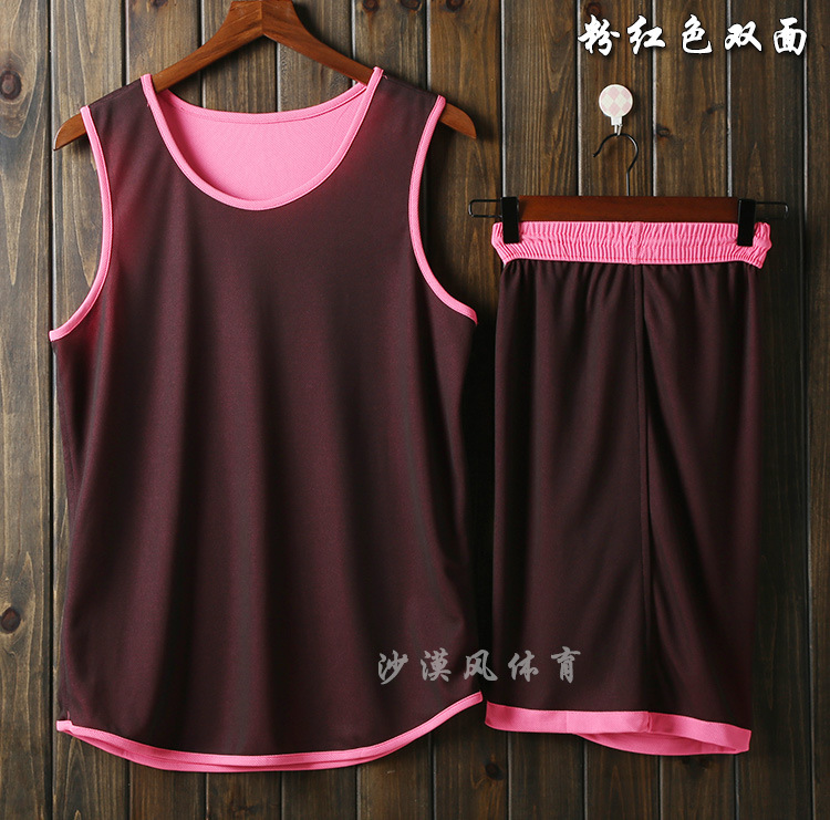 Picture of Single-layer double-sided basketball uniform suit men's and women's fixed printing breathable children's basketball uniform competition training team uniform printing number