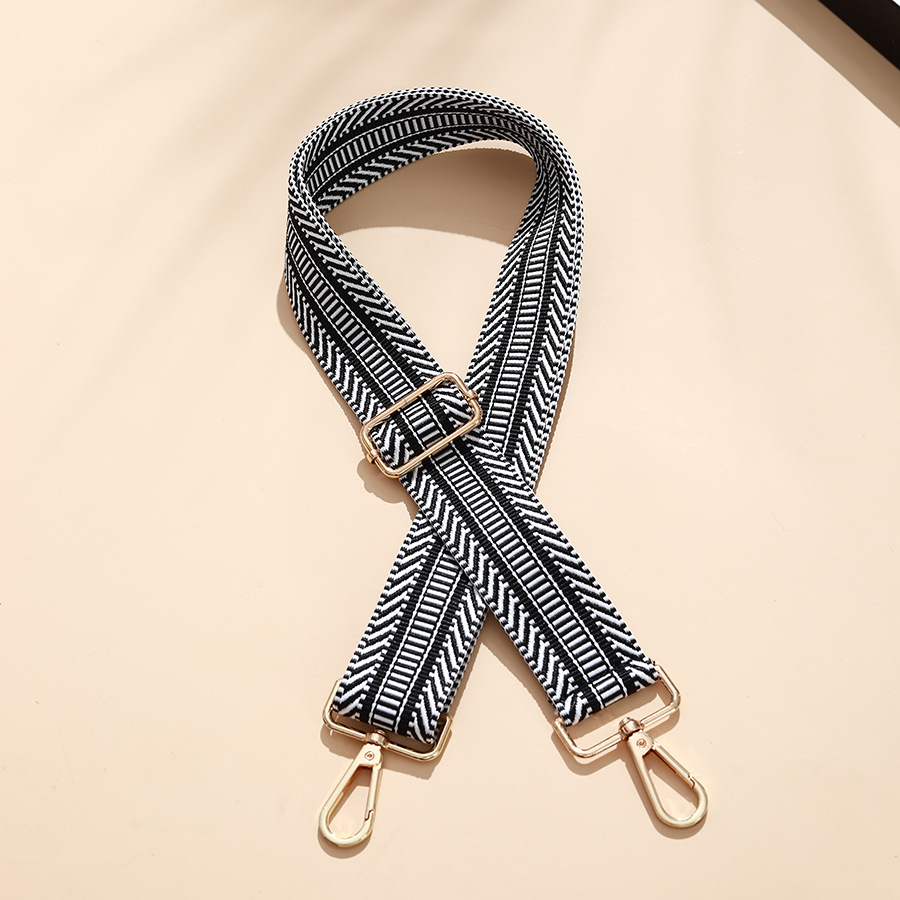 Picture of Bag shoulder strap crossbody strap adjustable widened shoulder strap gold silk jacquard bag strap