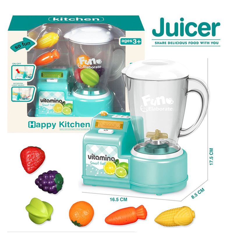 Picture of New children's play simulation blender puzzle fruit toy kitchen electric juice machine breakfast egg beater