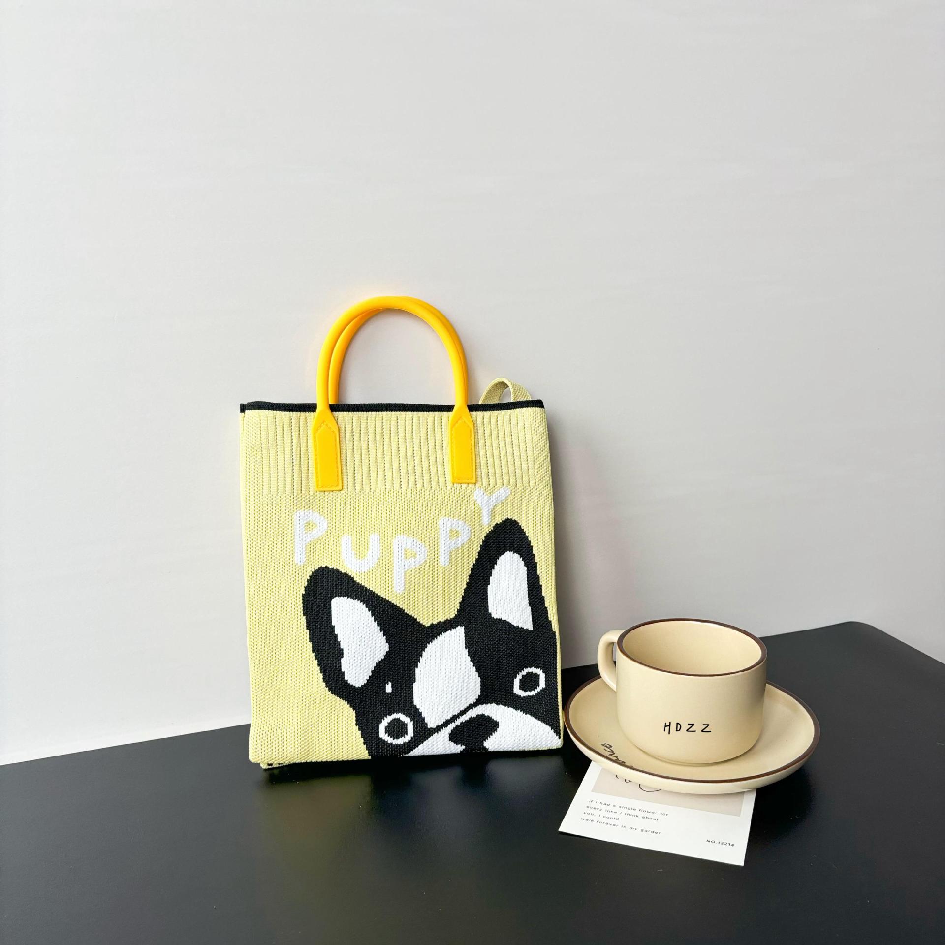 Picture of New Large Capacity Knitted Bag Advanced Sense Ins Mobile Phone Bag Niche Shoulder Crossbody Bag Cartoon Fashion Handbag