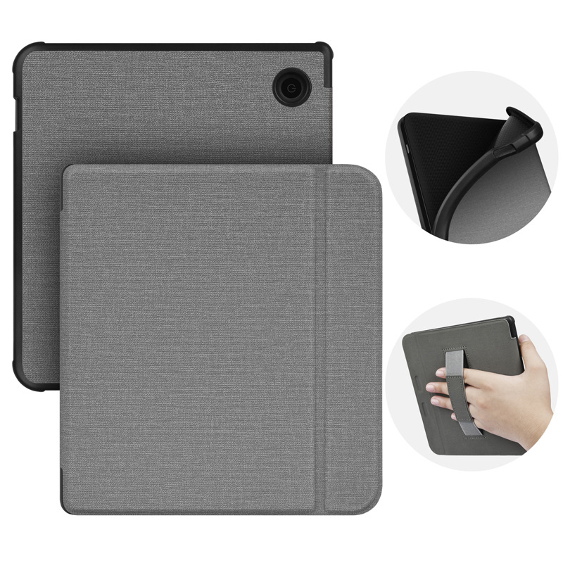 Picture of Suitable for 2019Kobo LibraH2O handheld 7-inch protective case Tolino vision5 linen pattern protective case