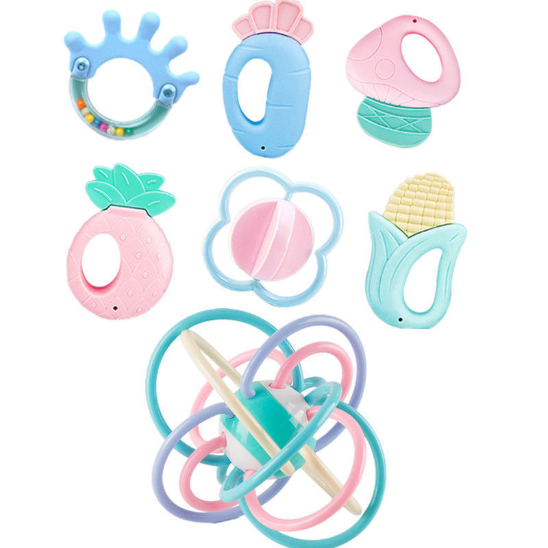 Picture of Hand Rattle Baby Toy 0-1 Year Old Tooth Gel Boiled Baby Newborn Rattle Early Education Children Soothing Early Education