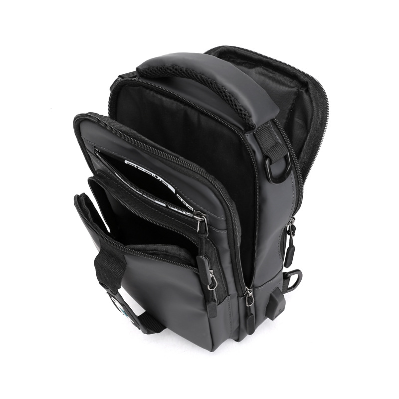 Picture of Cross-border exclusive for manufacturers to batch new men's chest bag charging usb interface chest bag multi-functional shoulder bag backpack