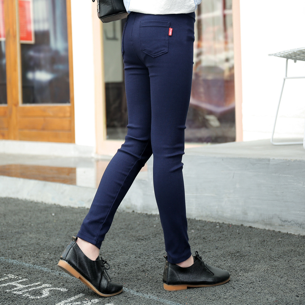Picture of 2022 children's pants new 3-12 years old girls pencil pants spring and autumn pressure standard elastic leggings pants outside wear pants wholesale