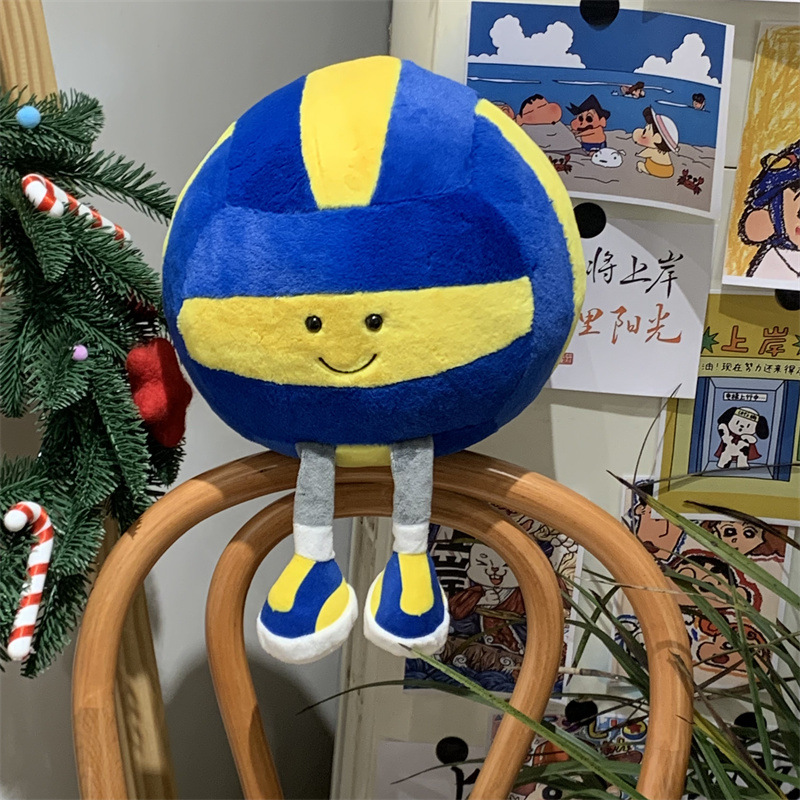 Picture of Cross-Border Basketball Pendant Football Volleyball Doll Pillow Simulation Badminton Doll Plush Pendant Creative Keychain