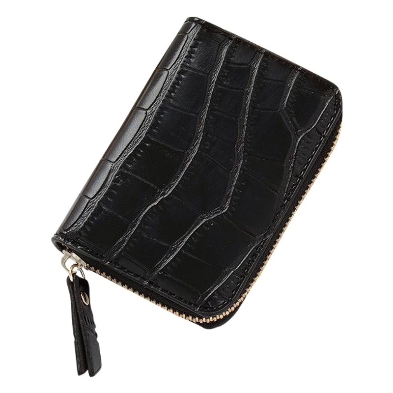New Style Card Bag Women's Mini Korean-style Crocodile Pattern Multi-functional Anti-degaussing Multi-card Driver's License Retro Bank Card Bag