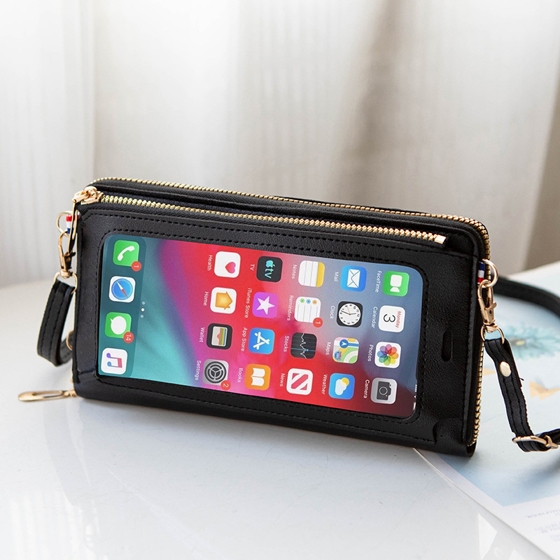 Picture of Mobile Phone Bag Women's 2024 New Touchable Screen Simple Student-Packed Mobile Phone Zipper Korean Mini Crossbody Bag Coin Purse