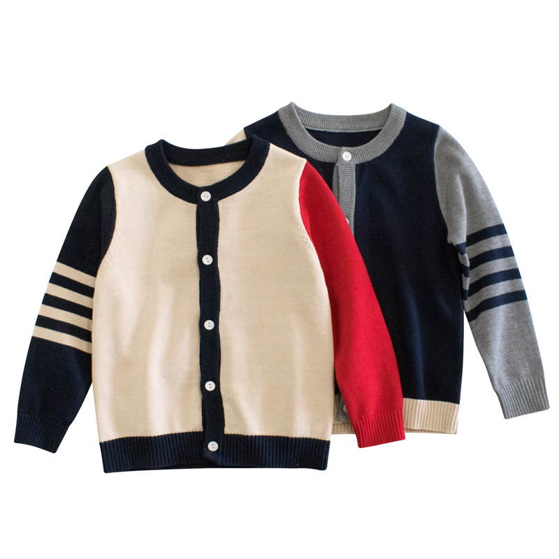 Picture of 27kids Korean style children's clothing spring new 2024 children's sweater coat knitwear baby boys' clothes wholesale