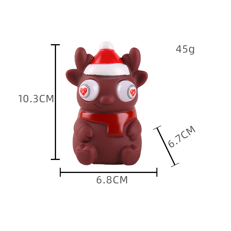 Picture of Cross-border cartoon factory direct decompression animal squeeze doll decompression pinch music stare eye vent toy