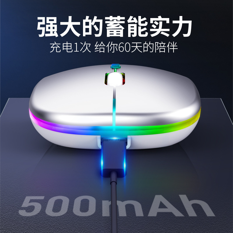 Picture of Source Factory Dual-Mode Wireless Mouse Rechargeable Silent Luminous 2.4g + Bluetooth Mouse Type-C Mouse