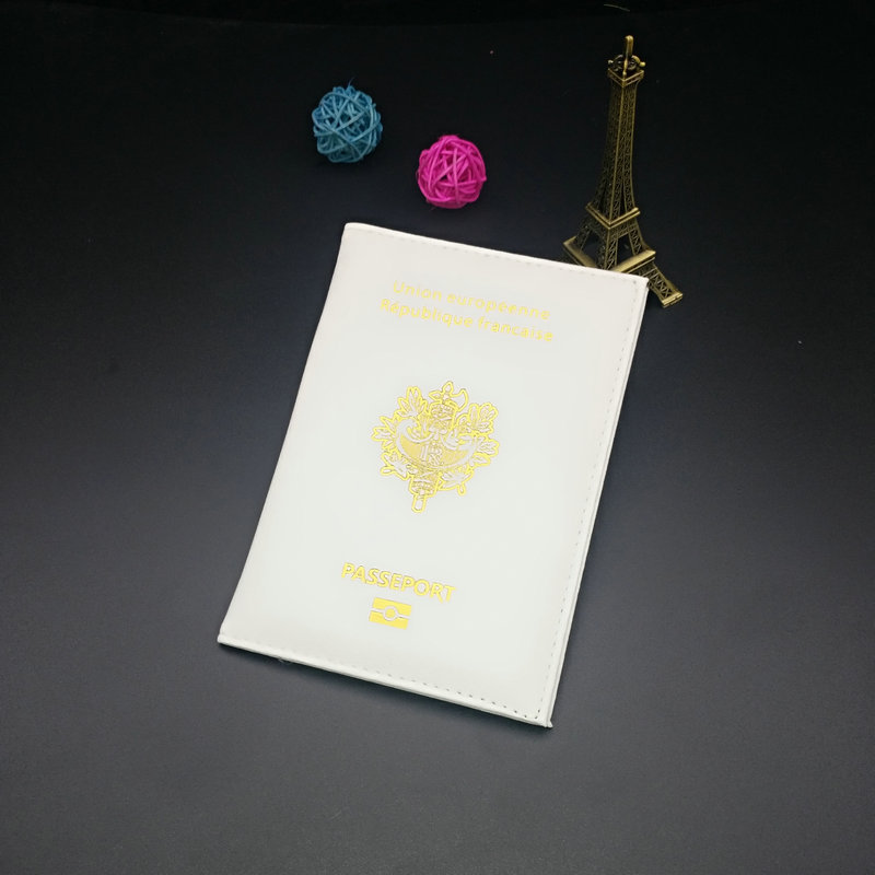 Picture of French Passbook Holder PU Material Open Double Folding ID Holder Passbook Holder Multiple Colors