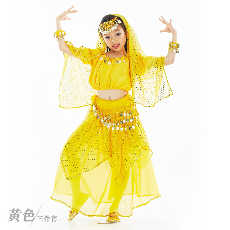Picture of Dancer June 1 Children's Day Belly Dance suit Indian Dance Clothes suit Performance Clothes Children's Belly Dance Clothes