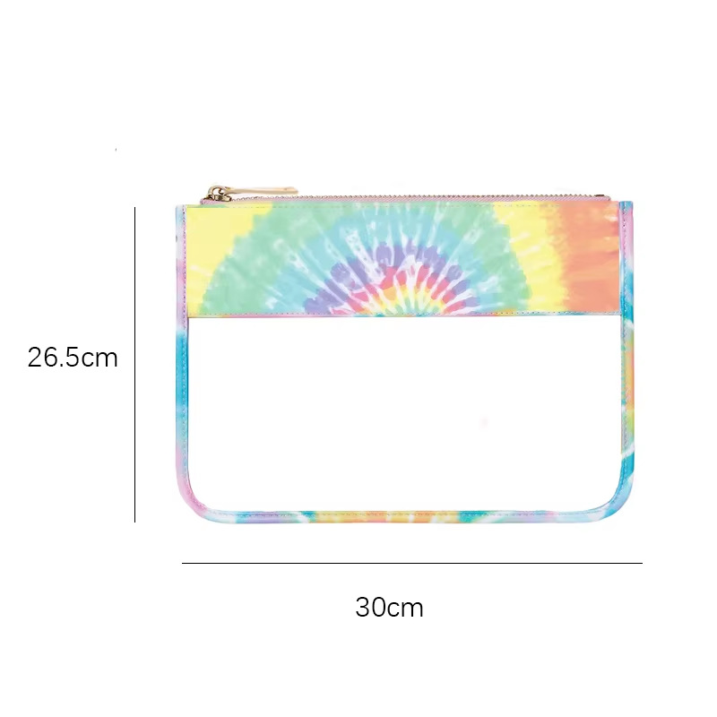 Picture of Simple PVC Transparent Shrunken Bag Waterproof Cosmetic Bag Beach Waterproof Mobile Phone Bag S/M Large Capacity Breathable Cosmetic Bag