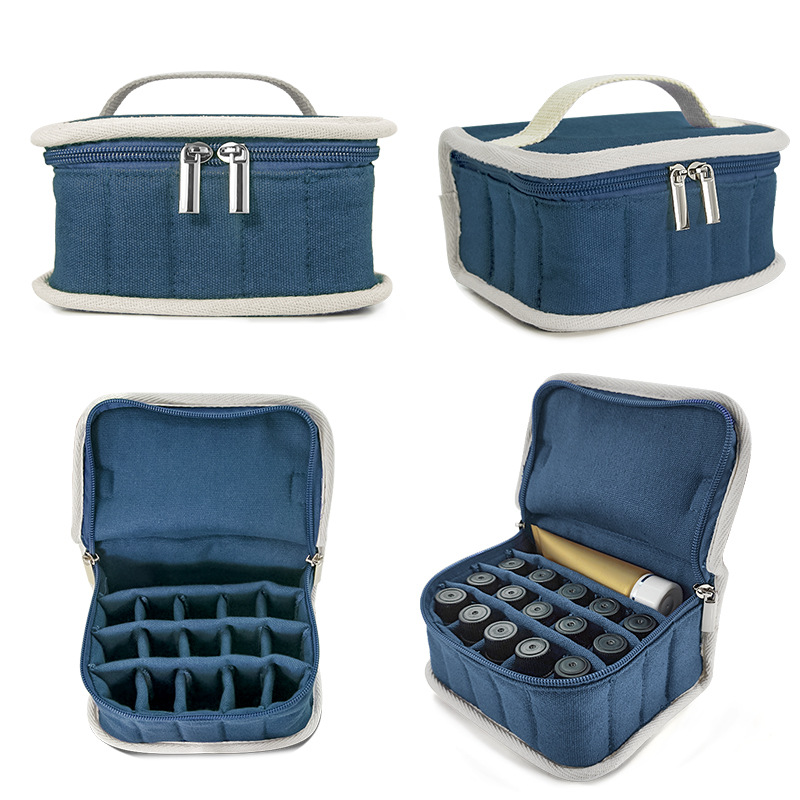Picture of 16-Gig Portable Canvas Essential Oil Storage Bag Nail Polish Makeup Storage Box Dorrit Essential Oil Bag