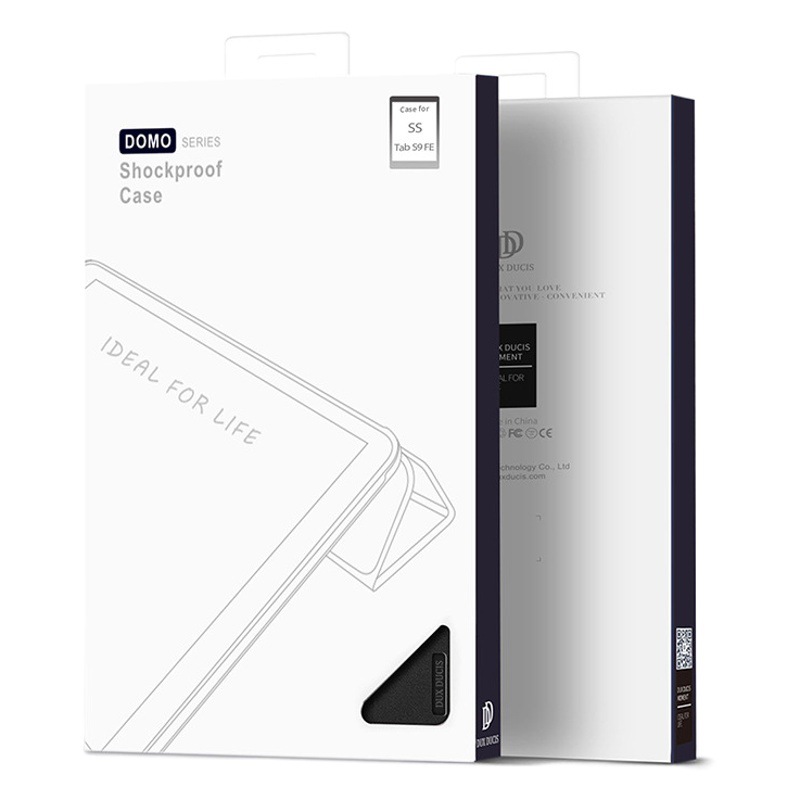 For Samsung Tab S9FE Flat Protective Cover with Pen Slot Flip Three-fold Anti-drop Protective Shell Cloth Pattern Leather Cover