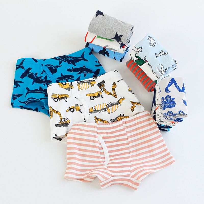 Picture of European and American boys boxer pants threaded cotton children's underwear boys boxer pants baby children's shorts wholesale