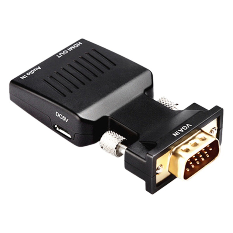 Factory in stock VGA TO HDMI adapter VGA revolution HDMI female HD converter with audio band power supply