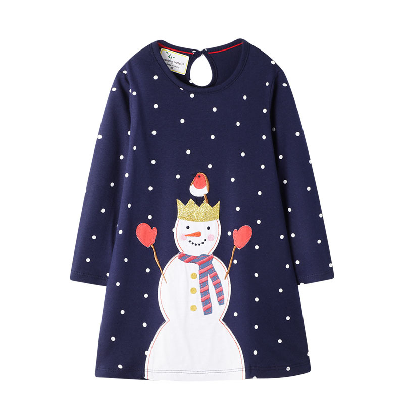 Picture of Girls dress autumn new children's clothing Europe and the United States wholesale long sleeve student skirt children's skirt a generation of hair