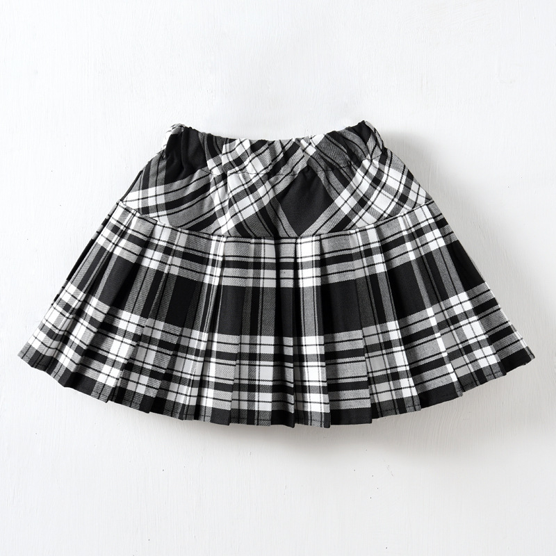 Picture of Girl's Pleated Skirt Skirt Children's Middle and Big School khaki School Uniform Short Skirt Girl's College Style Skirt