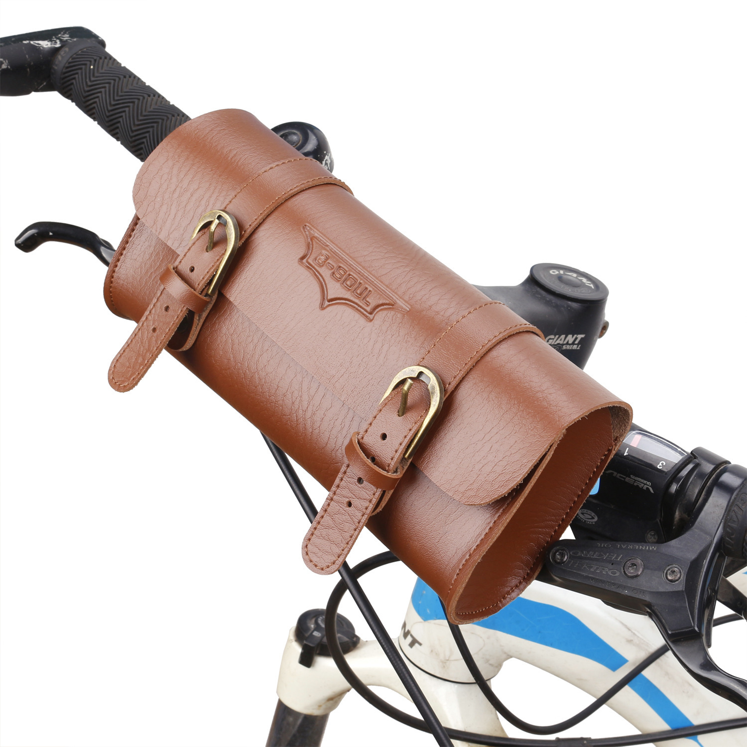 Picture of B- SOUL vintage bicycle bag skateboard head bag folding handlebar bag saddle bag saddle bag riding bag