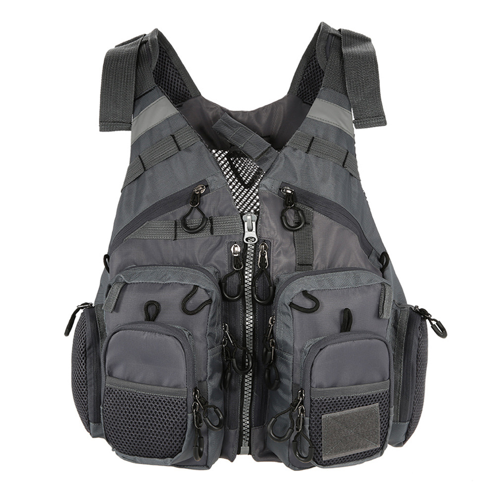 Picture of Fishing Vest, Flying Lure Vest, Fishing Suit, Adventure Breathable Multi-Functional Multi-Flap Pocket Pants Vest, Cross-Border Hot Sale