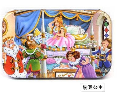Picture of 60 pieces iron box puzzle children's educational kindergarten early education cartoon wooden puzzle toy generation