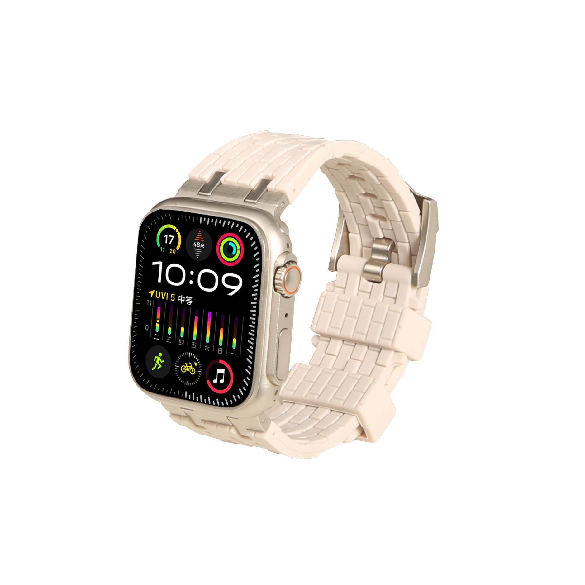 Picture of For Apple Watch Strap Rubik's Cube iwatchs10Ultra2 S946mm Zinc Alloy Silicone Strap Wholesale