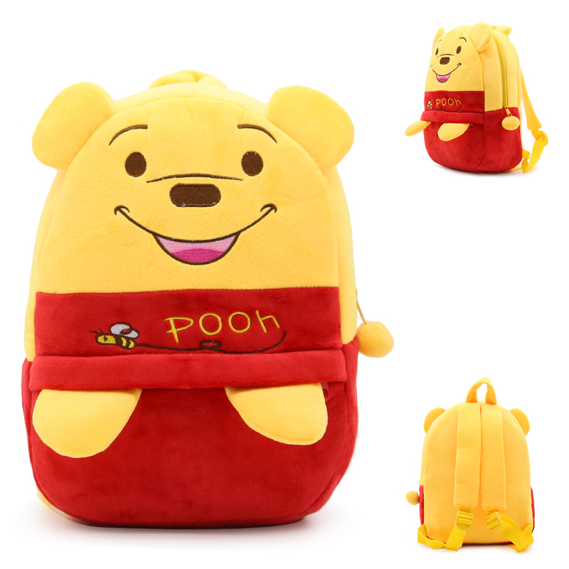 Korean Style Cute Winnie Plush Bag Plush Toy Backpack Kindergarten Backpack Candy Bag