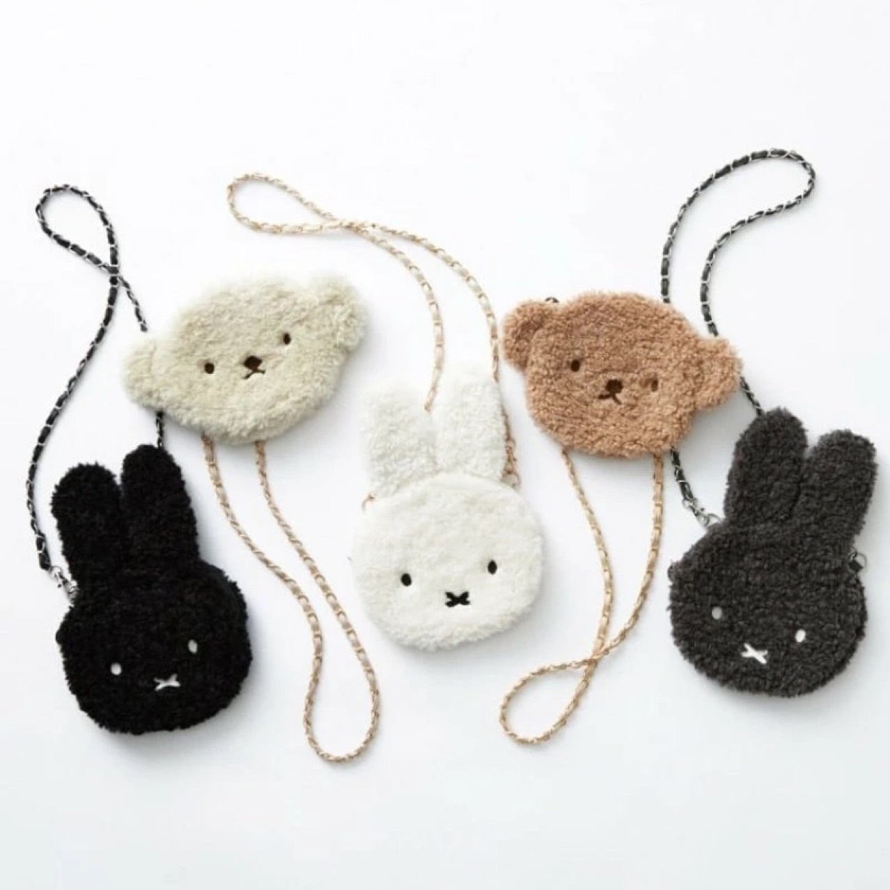 In-Stock Japanese Miffy Bear Cartoon Cute Plush Crossbody Phone Bag