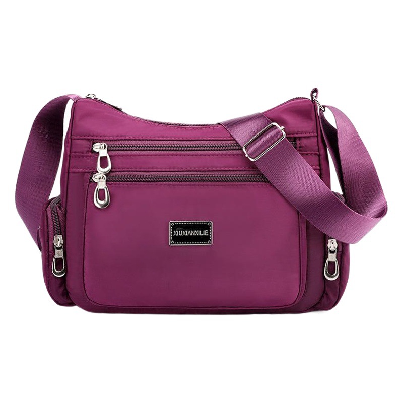 2024 New Multi-Layer Shoulder Bag Oxford Cloth Women's Bag Large Capacity Mom Bag Crossbody Bag Lightweight Cloth Bag Backpack
