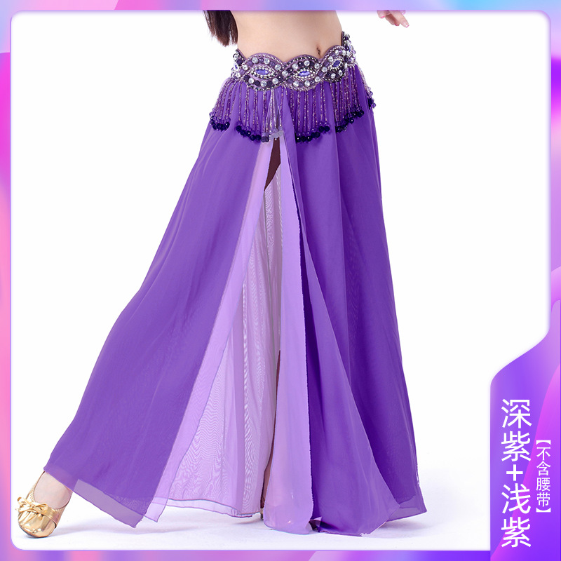 Picture of Double Split Chiffon Dress Belly Dance Sexy Dress Dance Dress Belly Dance Stage Performance Dress