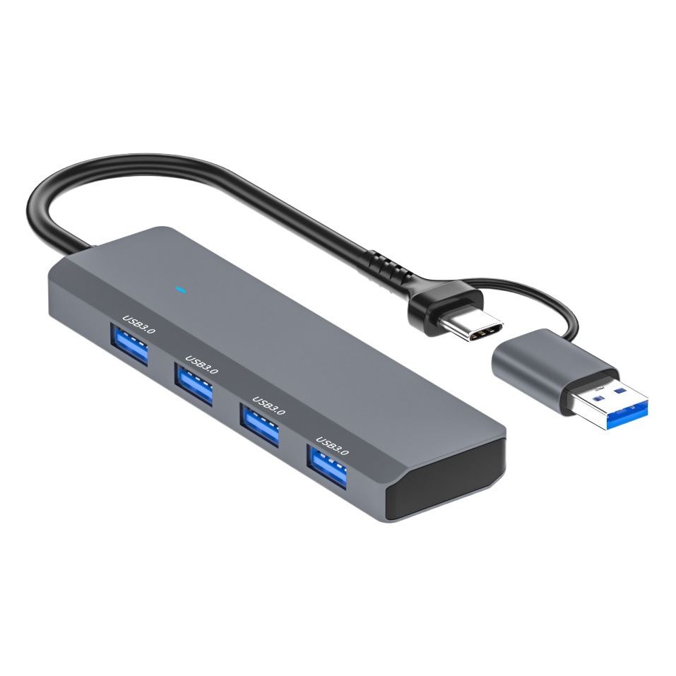 Multifunctional notebook docking station USB splitter 3.0HUB 4-port USB high-speed 2-in -1 docking station