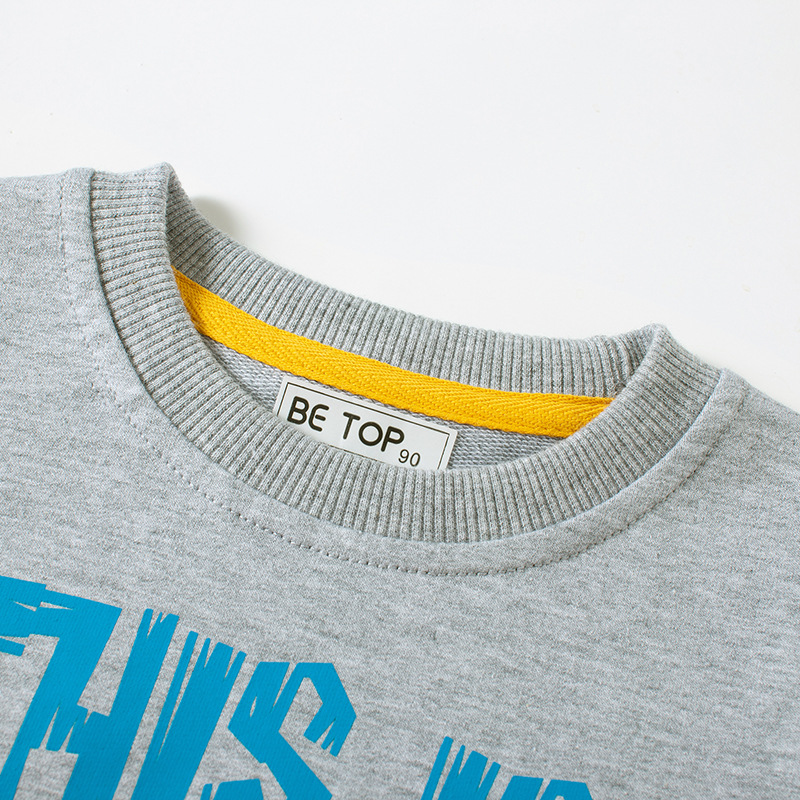 Picture of 2025 Children's New Autumn and Winter Baby Car Letter Printed Cotton Sweatshirt Boys Pullover Dropshipping