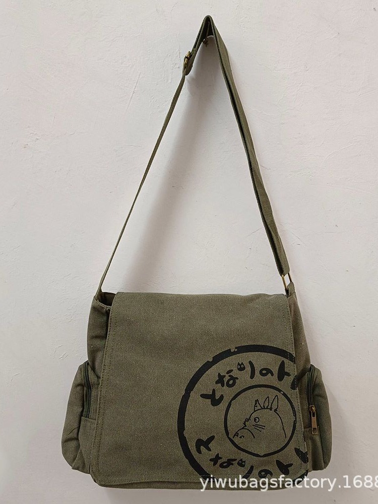 Picture of Shoulder Travel Canvas Bag Women's Large Capacity Trendy Casual Men's Computer Backpack College Student Junior High School Student School Bag
