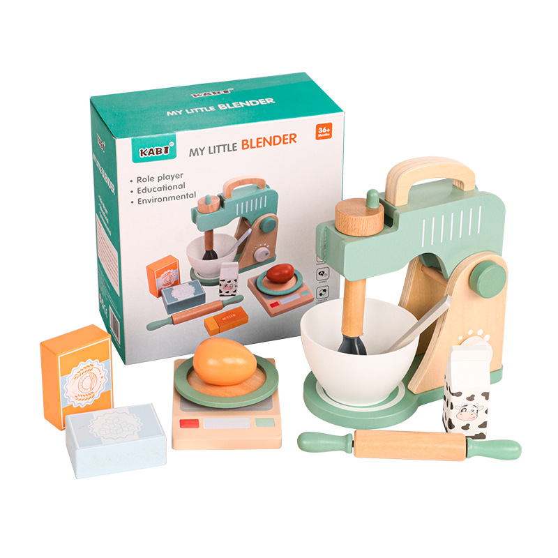 Picture of New wooden play house juicer children's simulation juicer parent-child interaction baby sharing toy kindergarten