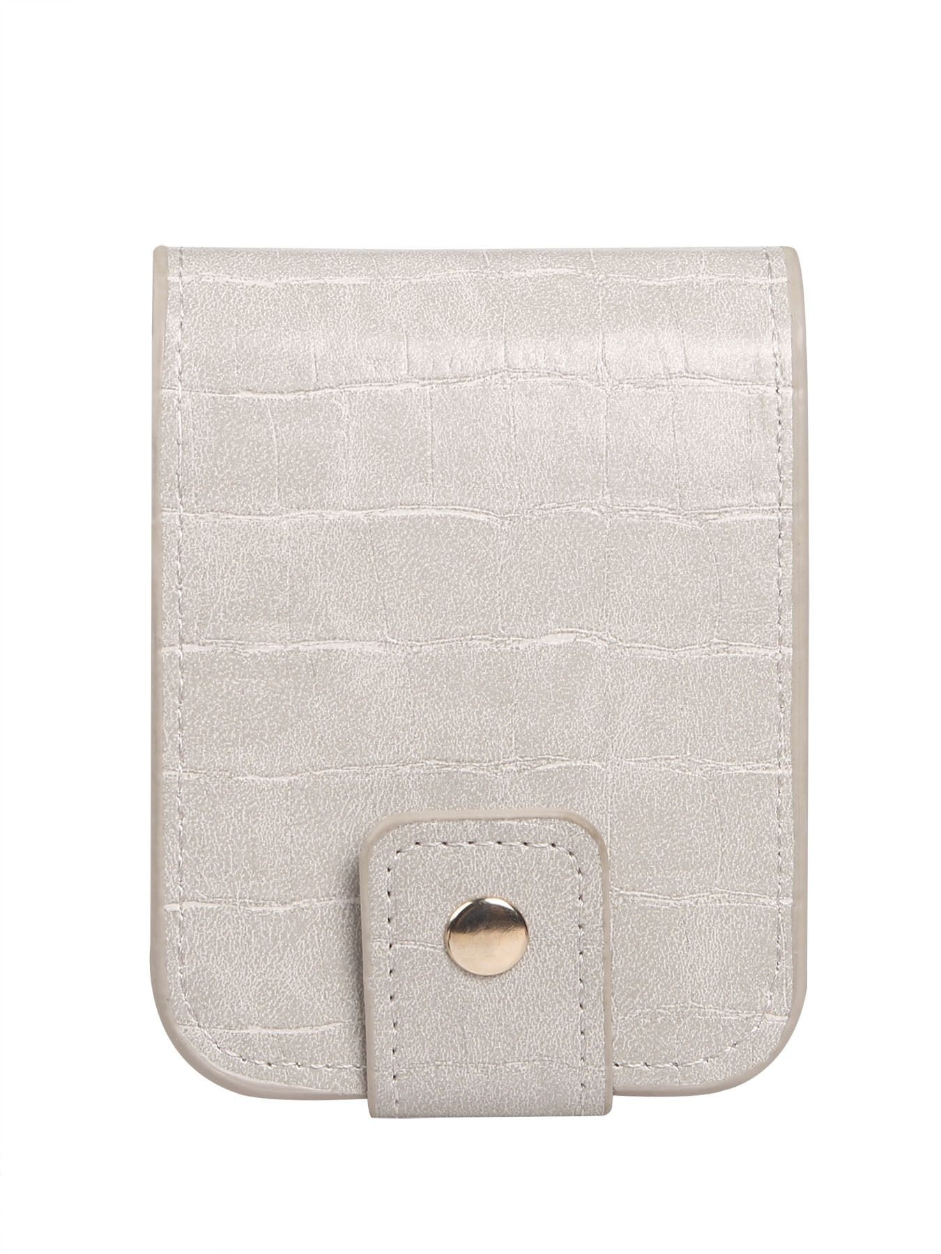 Picture of Casual Pu Leather Crocodile Pattern Korean Lipstick Bag Storage Small Portable Makeup Lipstick Bag with Mirror