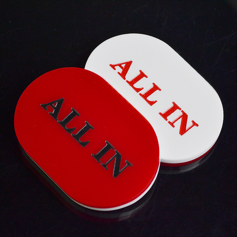 Picture of ALLIN Cards Texas Hold'em poker poker Baccarat Black Jack 21-point Shuttle Full-pressure Full-bottom Annotation Signs