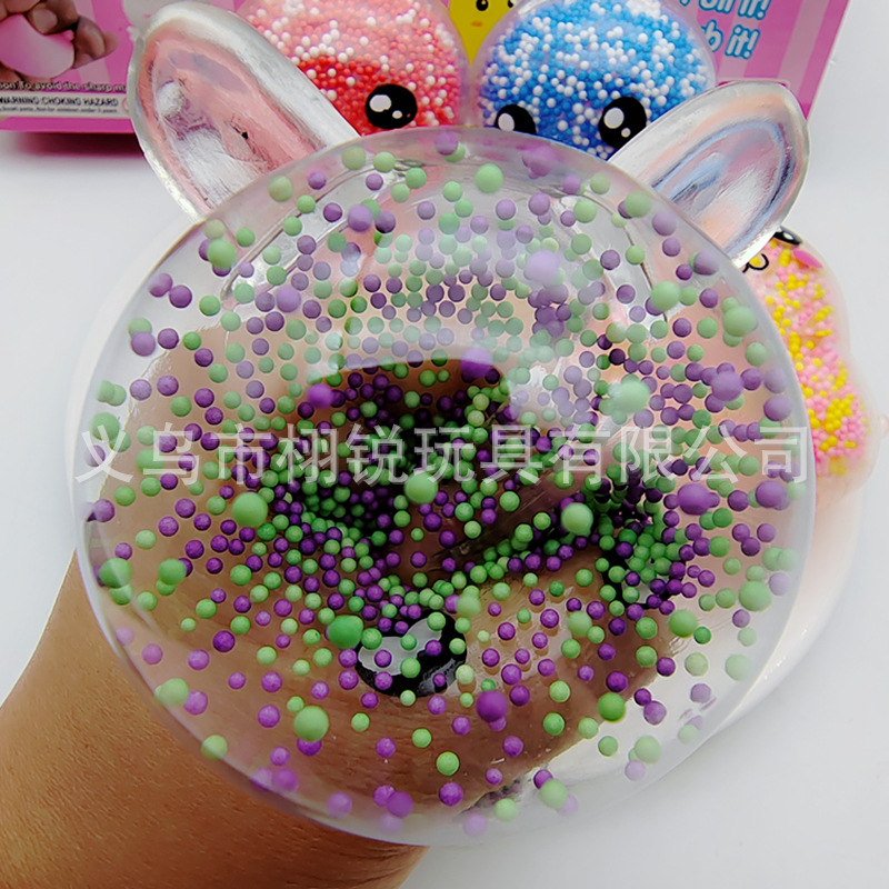 Picture of Cross-border hot-selling decompression toy simulation flash bubble rabbit creative fun Easter pinch music vent decompression