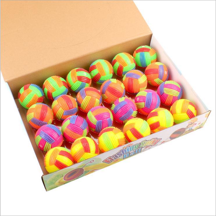 Picture of New Luminous Volleyball Bouncy Ball Massage Ball Luminous Football with Whistle Thorn Ball Luminous Street Stall Supply