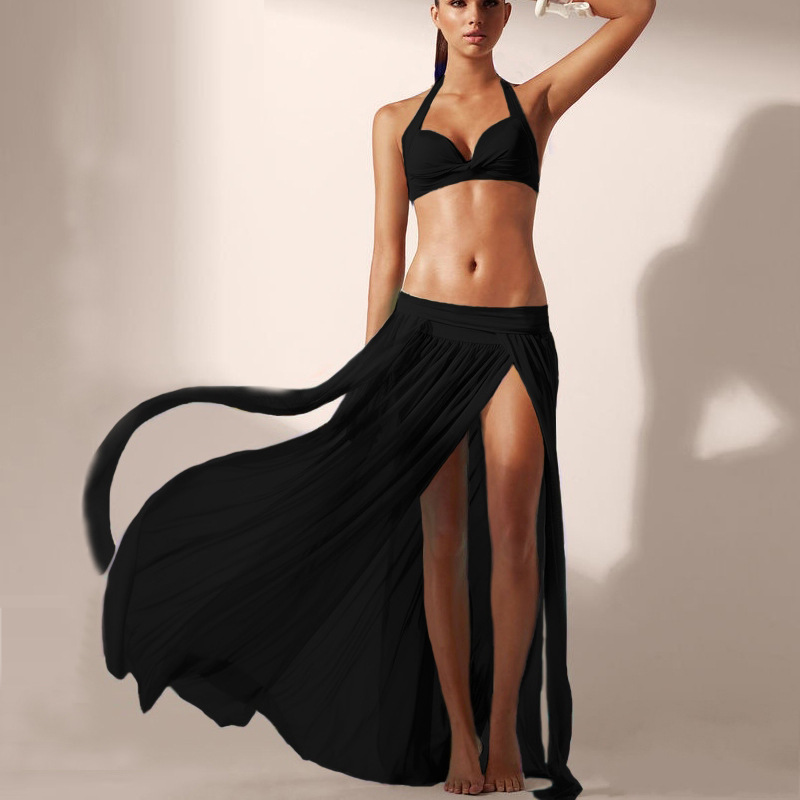 Picture of Elastic Waist Beach Skirt Bikini Blouse Sexy Swimsuit Coat Women's Mesh Skirt (Bikini Not Included)