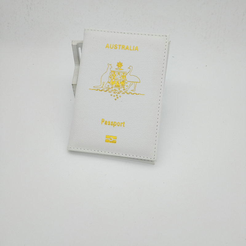 Picture of in stock Multicolor PU Leather Australian ID Holder Passport Holder Bi-Folding Open ID Passport Leather Holder Bag
