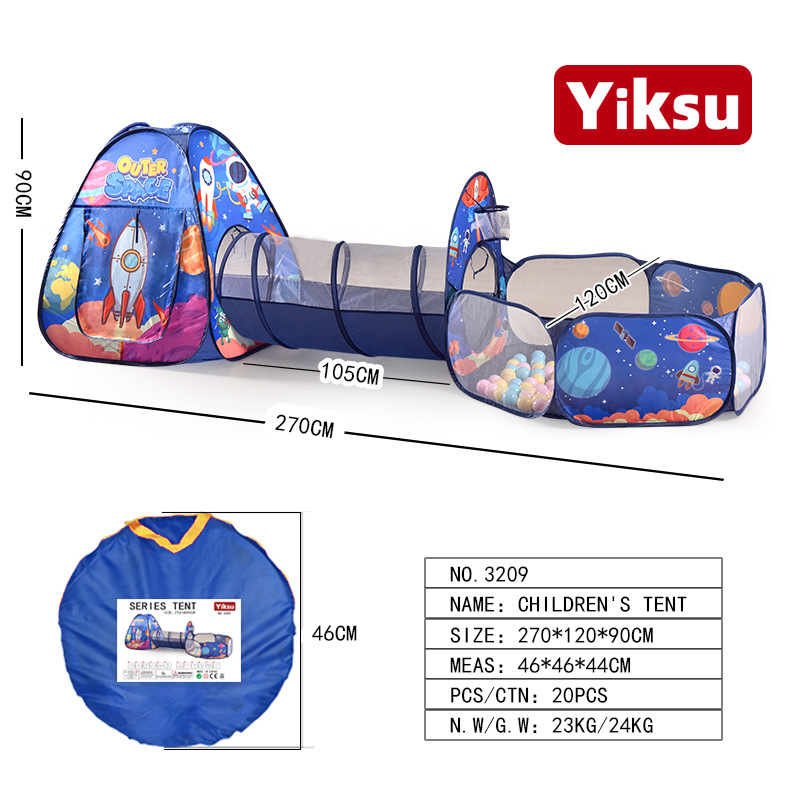 Picture of Cross-border hot sale children's tent game house indoor and outdoor three-in-one tunnel ocean ball pool fence toy wholesale