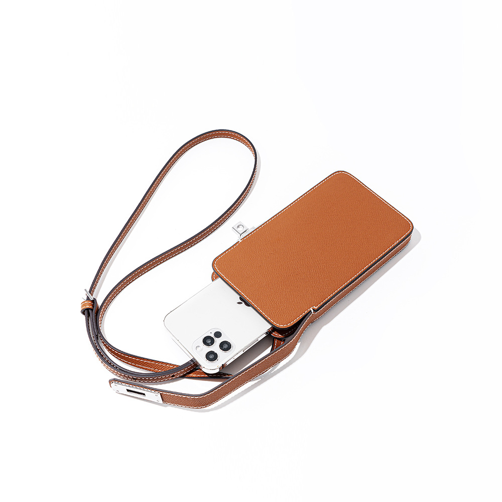 Picture of New Fashion All-match Lock Mobile Phone Bag Palm Print Leather Box Bag Simple Solid Color Crossbody Mini Bag for Women